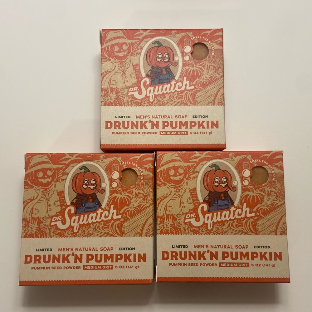 Dr Squatch Drunk’n Pumpkin Soap **LOT OF 3**